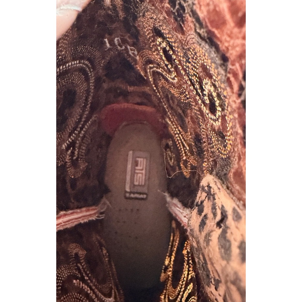 Ariat Quickdraw Men's 10B, Red & Leopard Print Cowboy Pull On Boots 10009543 - Picture 6 of 12